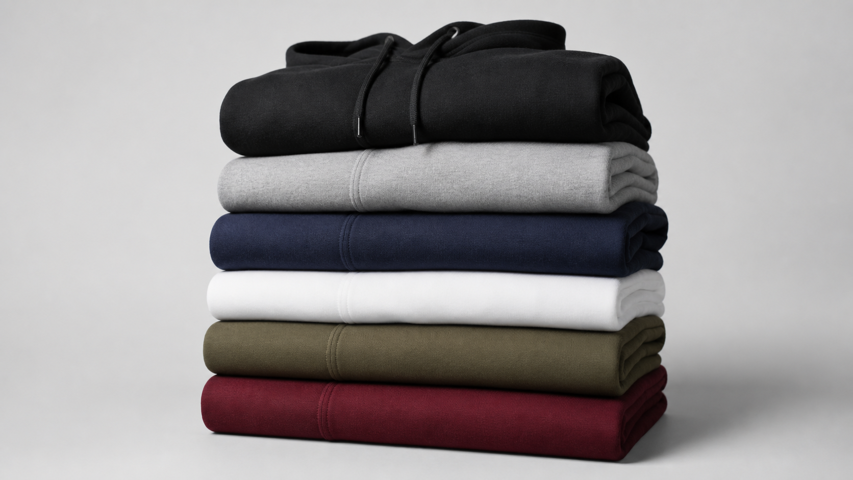 Blank hoodies ready for your brand — from 100 pieces.