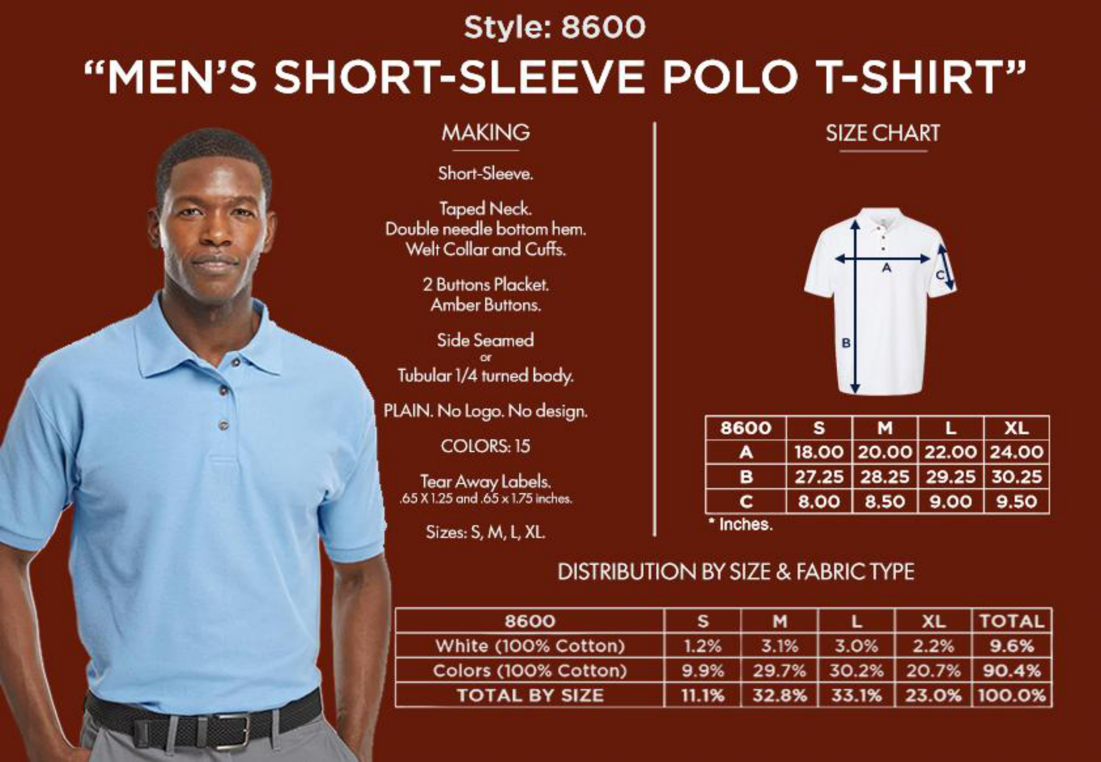 Polo shirt specifications