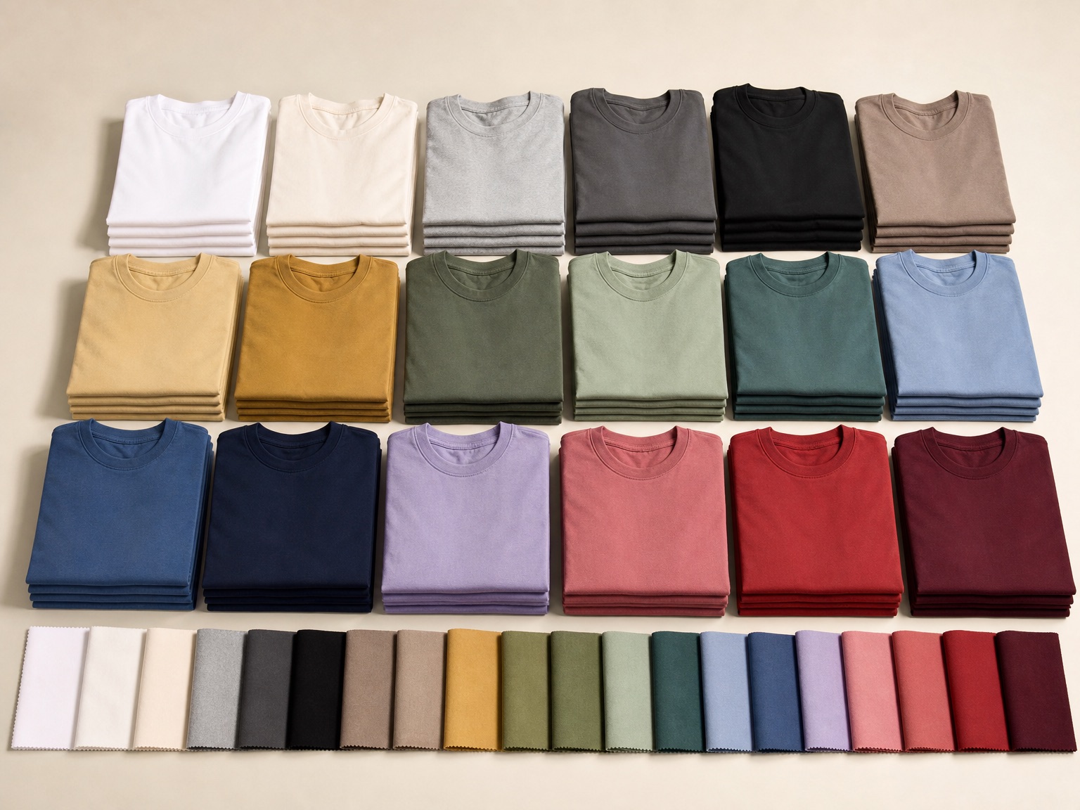 T-shirt color range