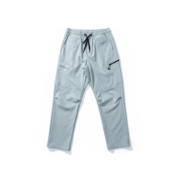 Drawstring Zip-Cargo Outdoor Pants — 88% Nylon / 12% Spandex