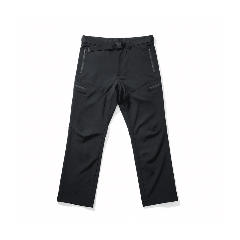 Belted Multi-Zip Trekking Pants — 88% Nylon / 12% Spandex