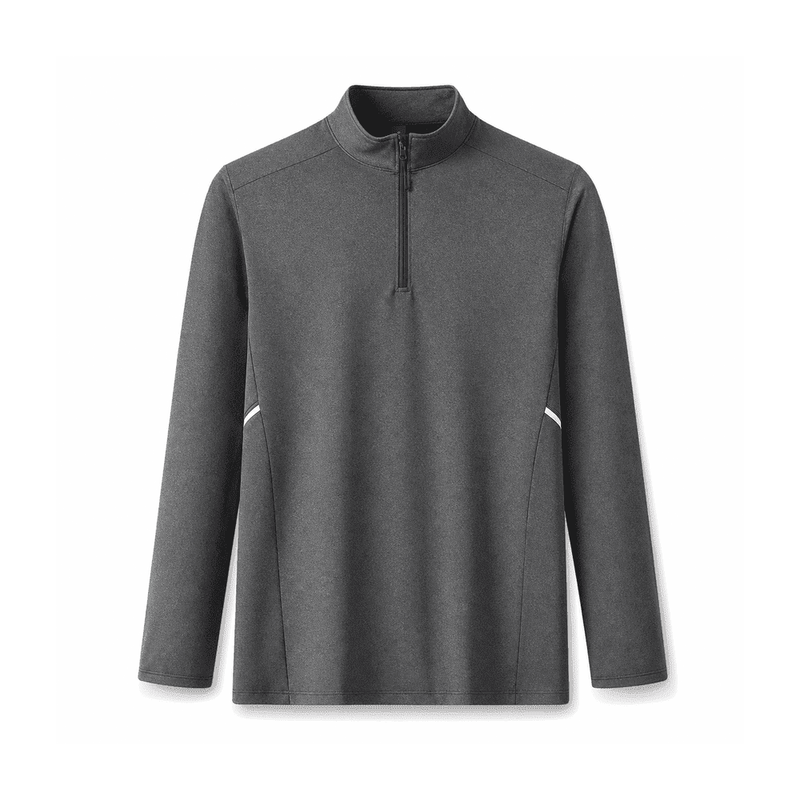 Side-Accent Quarter-Zip Performance Top — 90% Polyester / 10% Spandex