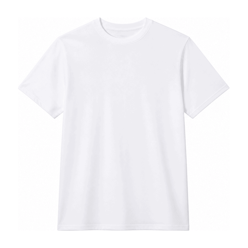 Cotton-Linen Feel Perforated Panel Tee — Polyester 100%