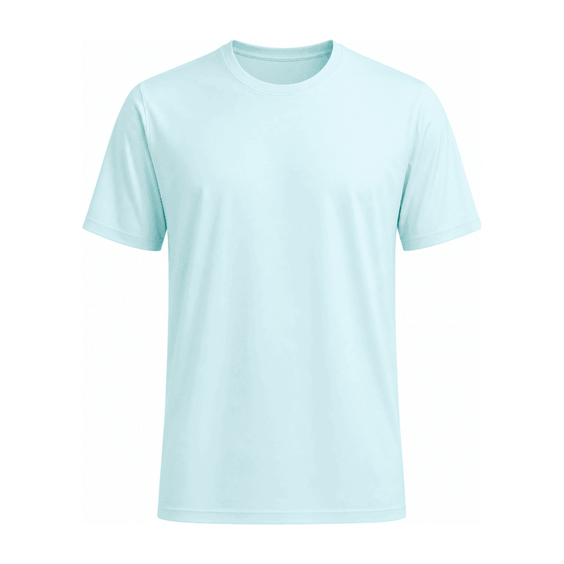 Ice Silk Crystal Grid Crew Tee — Nylon 87% / Spandex 13%