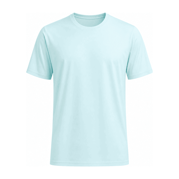 Ice Silk Crystal Grid Crew Tee — Nylon 87% / Spandex 13%