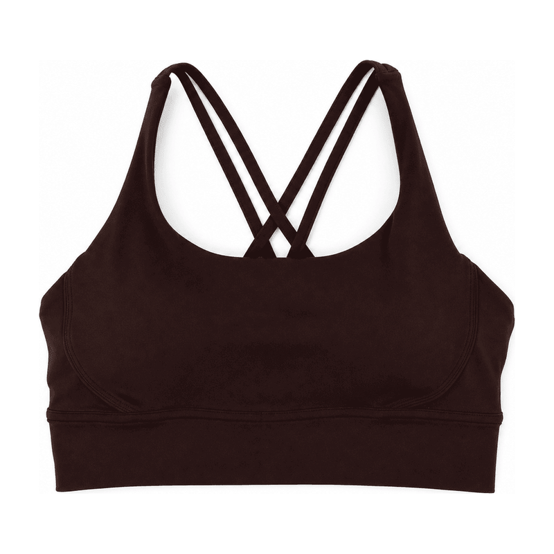 Cross-Back / Wide Hem Sports Bra — Nylon 81% / Spandex 19%