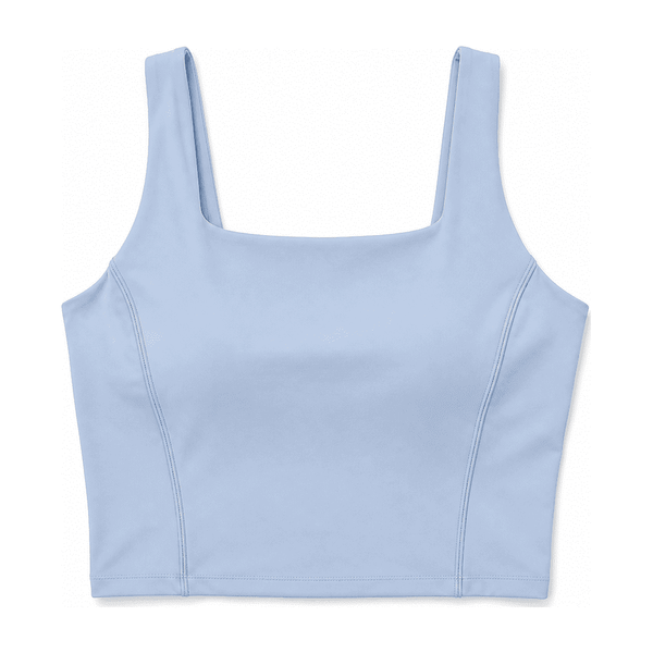 Square Neck / Fitted Waist Sports Bra — Nylon 81% / Spandex 19%