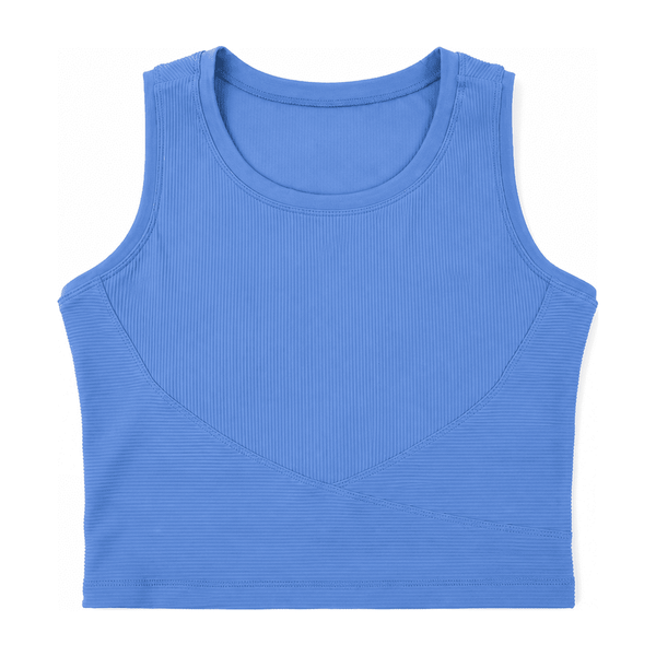 Bound Round Neck / Wide Straps Sports Bra (Light) — Nylon 81% / Spandex 19%