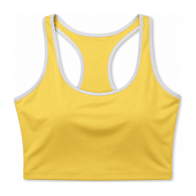 Deep U-Neck / Slim Figure-8 Back Sports Bra — Nylon / Spandex blend