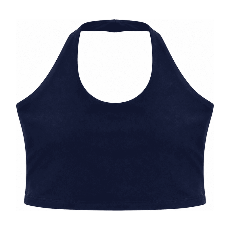 Deep U-Neck / Halter Open-Back Sports Bra (Premium) — Nylon 76% / Spandex 24%