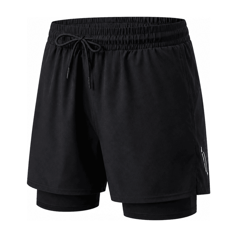 2-in-1 Stretch Shorts — Polyester 95% / Spandex 5%