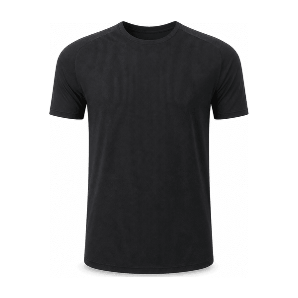 Jacquard Check Tee — Polyester 86% / Spandex 14%