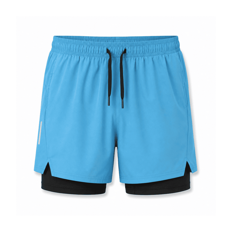 Men's Double-Layer Quick-Dry Shorts — Nylon 95% / Spandex 5%