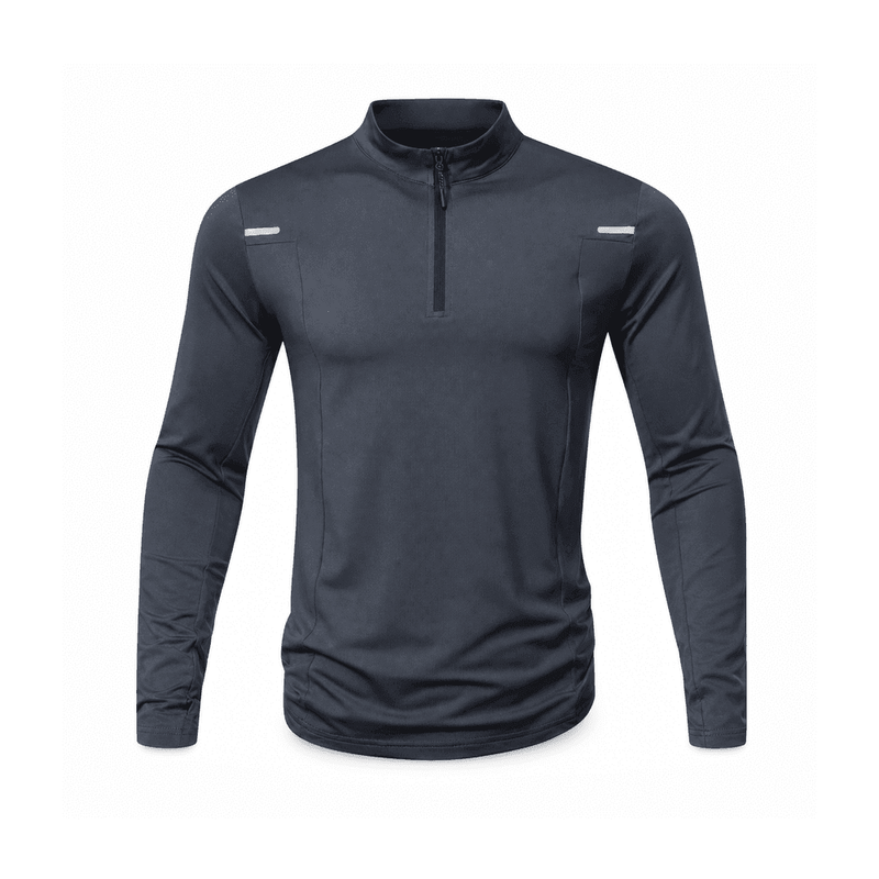 Men's Breathable Half-Zip Top — Polyester 93% / Spandex 7%