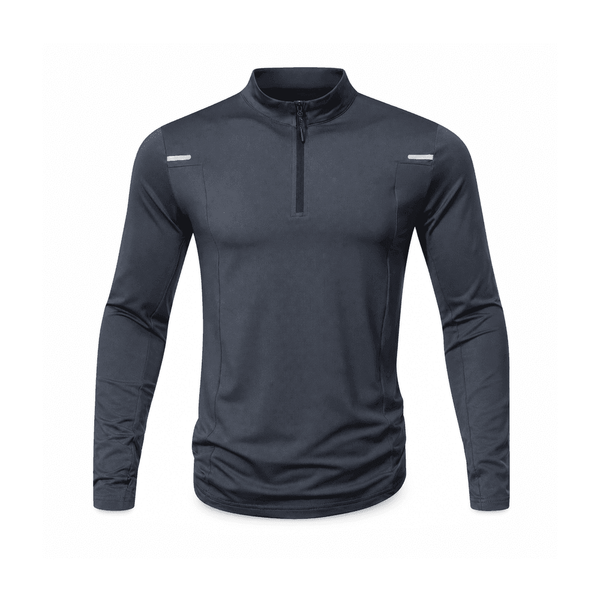 Men's Breathable Half-Zip Top — Polyester 93% / Spandex 7%