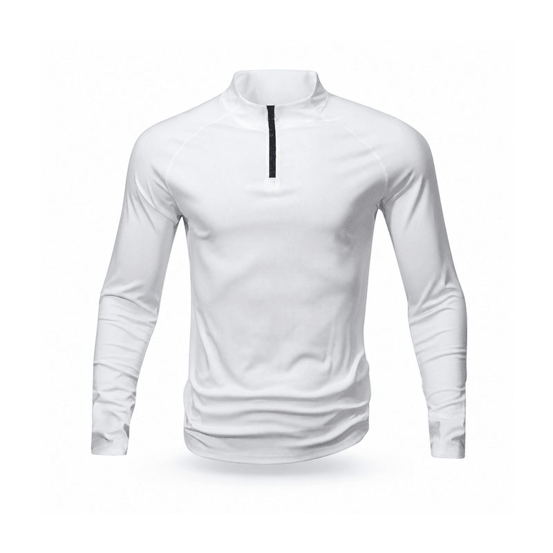 Men's Breathable Half-Zip Top — Polyester 93% / Spandex 7%