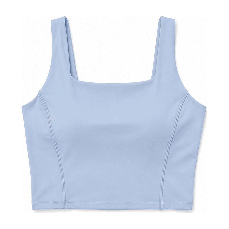 Square Neck / Fitted Waist Sports Bra — Nylon 81% / Spandex 19%
