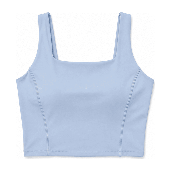 Square Neck / Fitted Waist Sports Bra — Nylon 81% / Spandex 19%