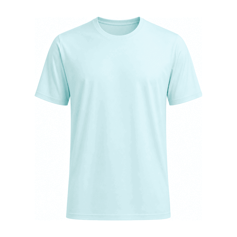 Ice Silk Crystal Grid Crew Tee — Nylon 87% / Spandex 13%