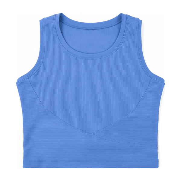 Bound Round Neck / Wide Straps Sports Bra (Light) — Nylon 81% / Spandex 19%