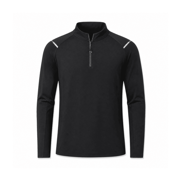 Men's Quarter-Zip Long-Sleeve Running Top — Polyester 88% / Spandex 12%