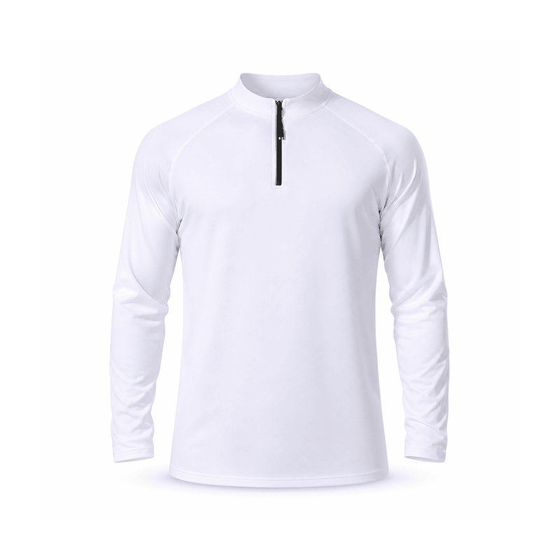 Men's Quarter-Zip Long-Sleeve Running Top — Polyester 88% / Spandex 12%
