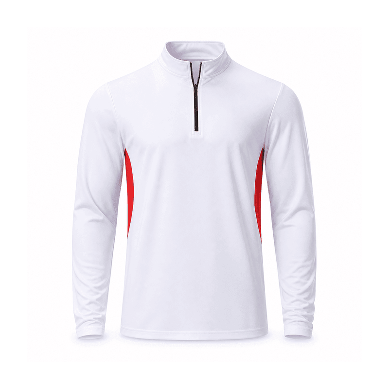 Men's Quarter-Zip Long-Sleeve Running Top — Polyester 88% / Spandex 12%