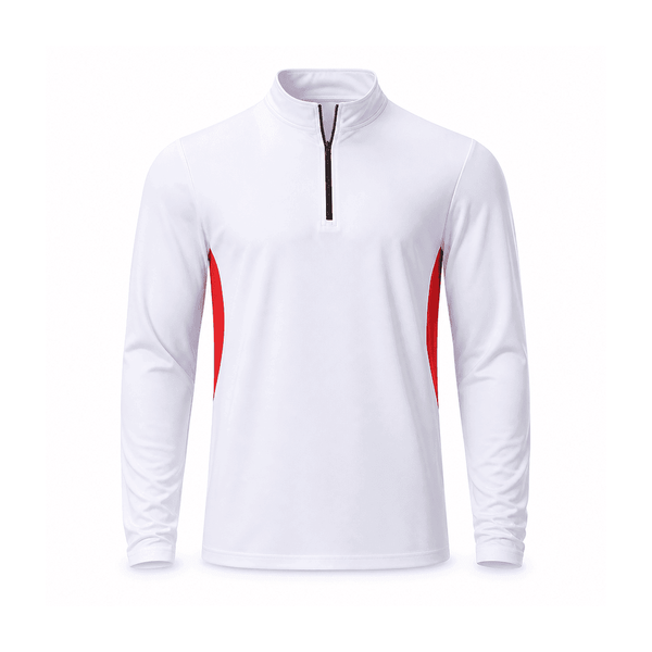 Men's Quarter-Zip Long-Sleeve Running Top — Polyester 88% / Spandex 12%