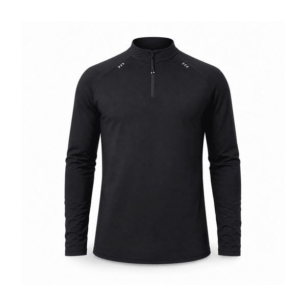 Men's Quarter-Zip Long-Sleeve Running Top — Polyester 90% / Spandex 10%