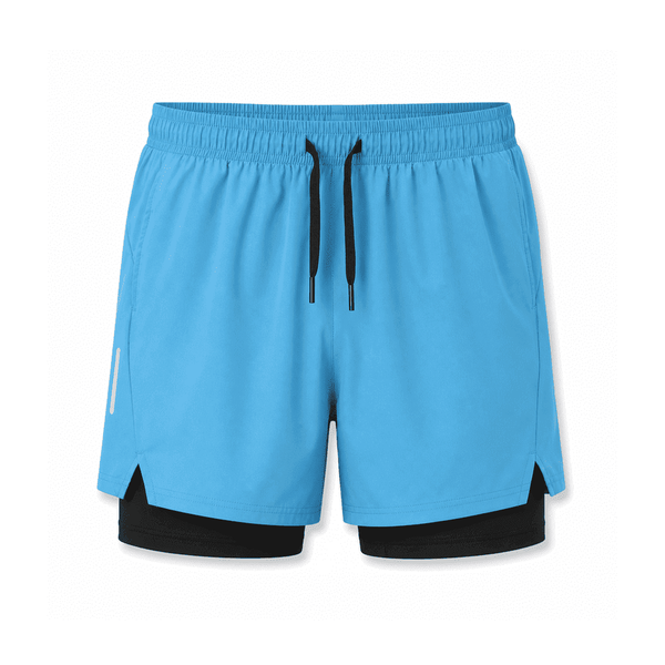 Men's Double-Layer Quick-Dry Shorts — Nylon 95% / Spandex 5%