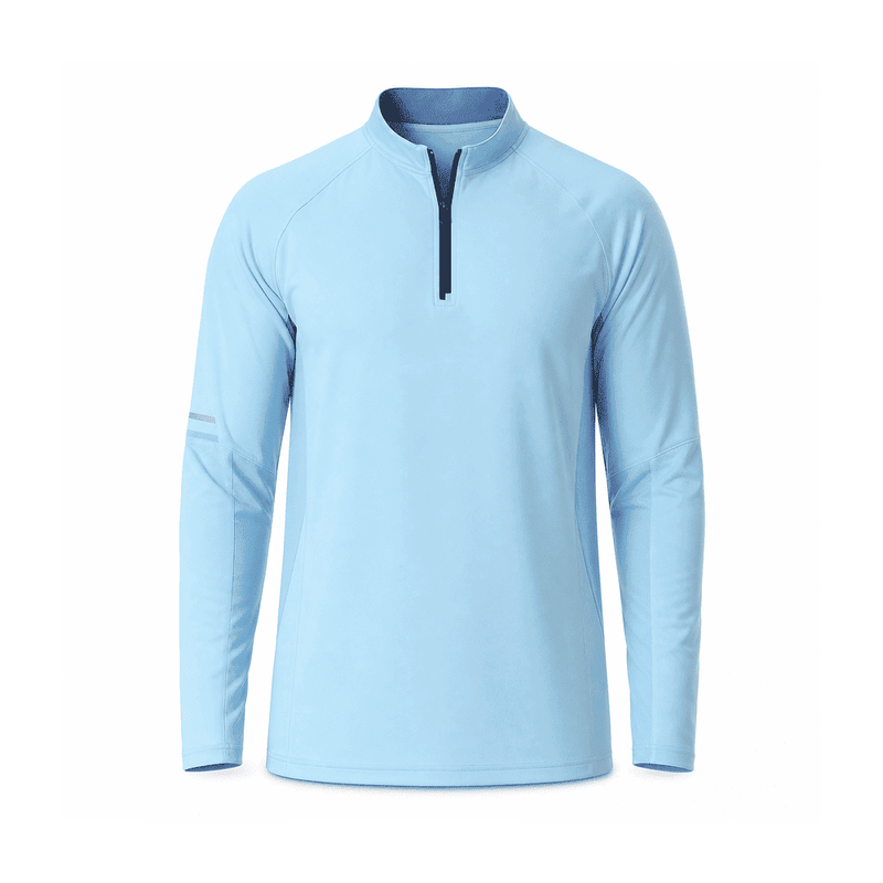 Upper-Arm Accent Quarter-Zip Training Top — 88% Polyester / 12% Spandex
