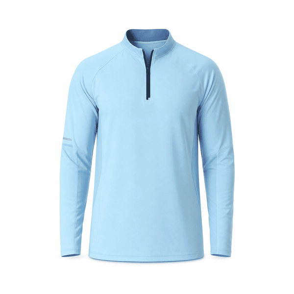 Upper-Arm Accent Quarter-Zip Training Top — 88% Polyester / 12% Spandex