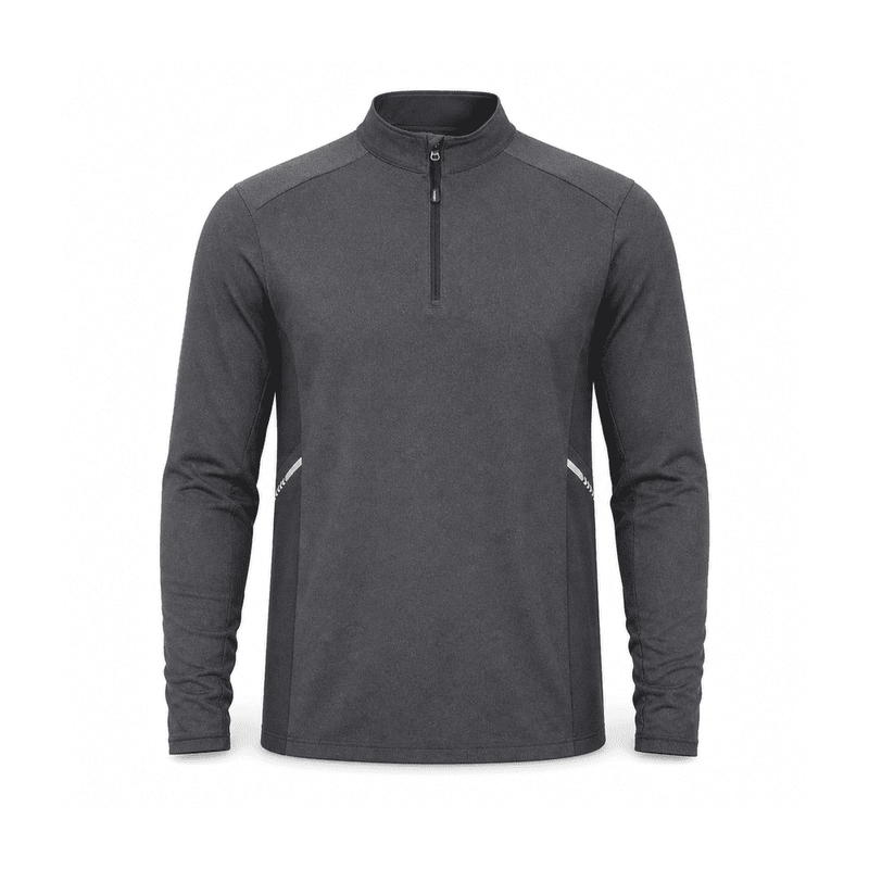 Side-Trim Quarter-Zip Training Top — 90% Polyester / 10% Spandex