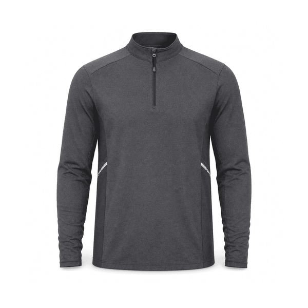 Side-Trim Quarter-Zip Training Top — 90% Polyester / 10% Spandex