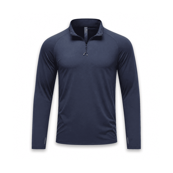 Essential Raglan Quarter-Zip Training Top — 90% Polyester / 10% Spandex
