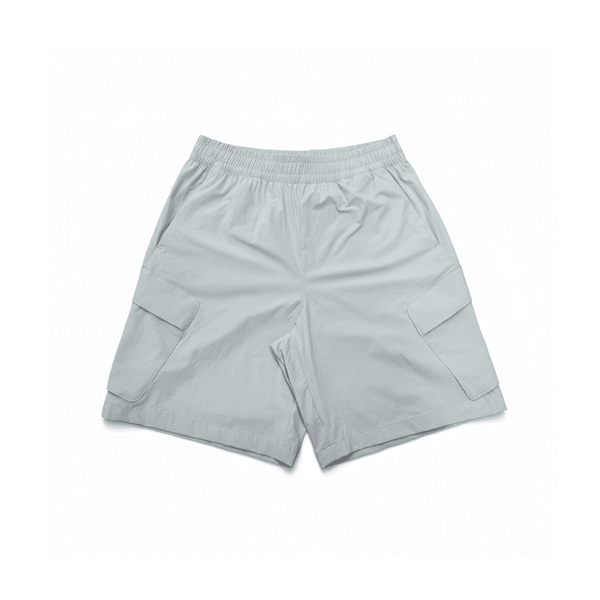 Drawstring Cargo Outdoor Shorts — 90.8% Nylon / 9.2% Spandex